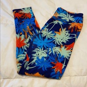 LuLaRoe OS Palm Tree Leggings